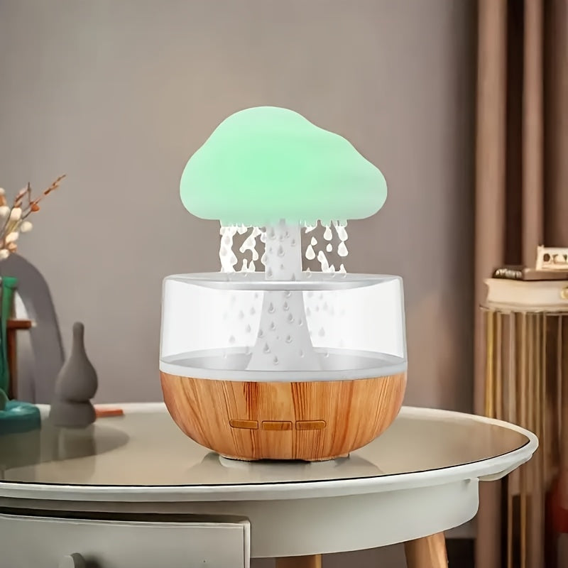 Colorful LED Ambient Light Mushroom Cloud Humidifier USB Night Light for Bedroom Office