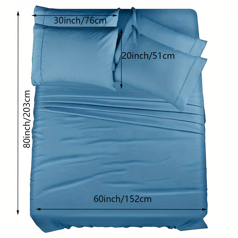 Luxury Fitted Sheet Set with Wrinkle and Stain Resistant Deep Pocket Bedding for Bedroom or Hotel