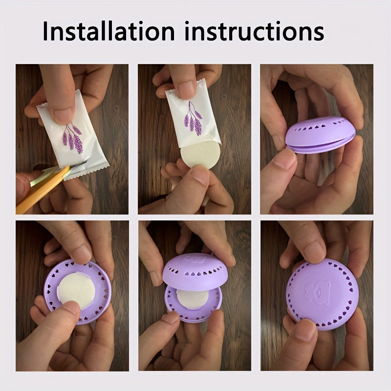 10 pastillas aromatizantes para el aire, flor de cerezo y lavanda, eliminador de olores duradero