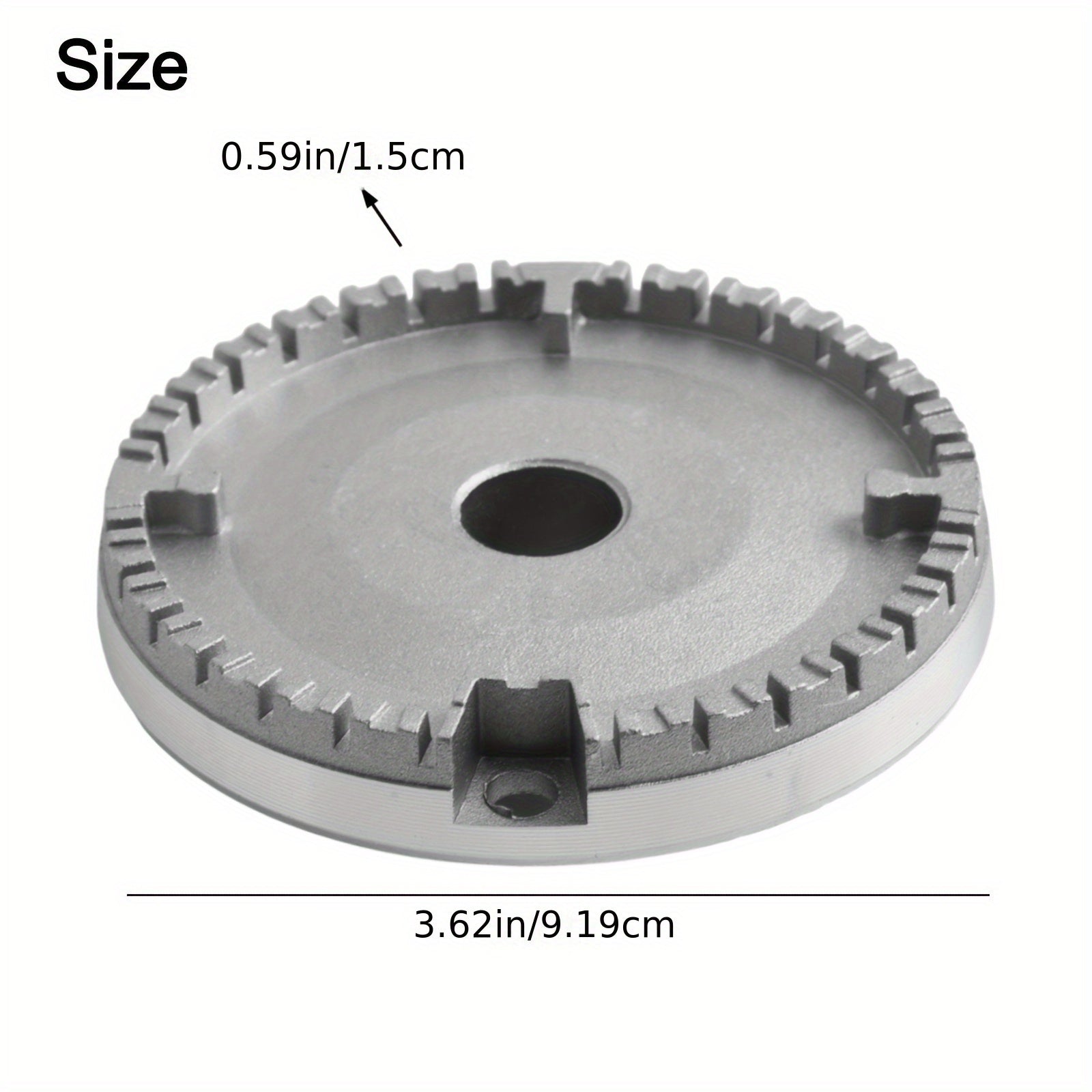 10-Piece Cast Iron Gas Burner Heads Set for Kitchen Stove Tops Universal Battery-Free