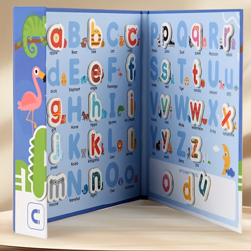 Magnetic Alphabet Puzzle Book for Ages 3-5 Colorful ABC Learning Set Educational Toy