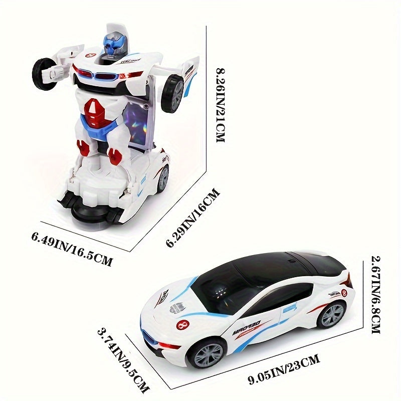 3-6 yoshdagi bolalar uchun elektr o'yinchoq: Chaqiruv mashinasi robot, yorug'lik va ovozlar bilan o'zgaradi