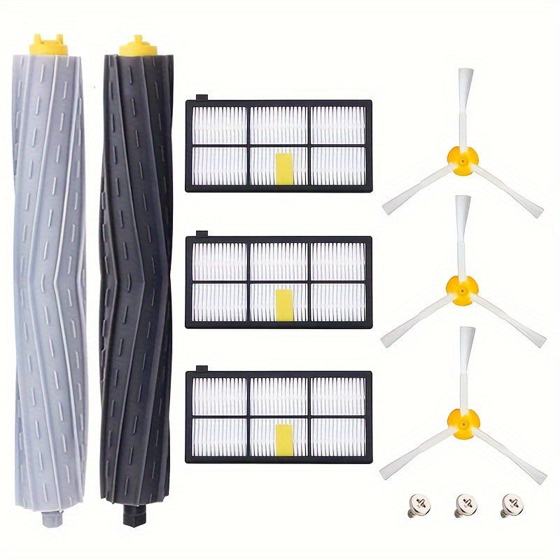 8 Pack Replacement Vacuum Parts Kit for Robot Cleaners Main Brushes Filters