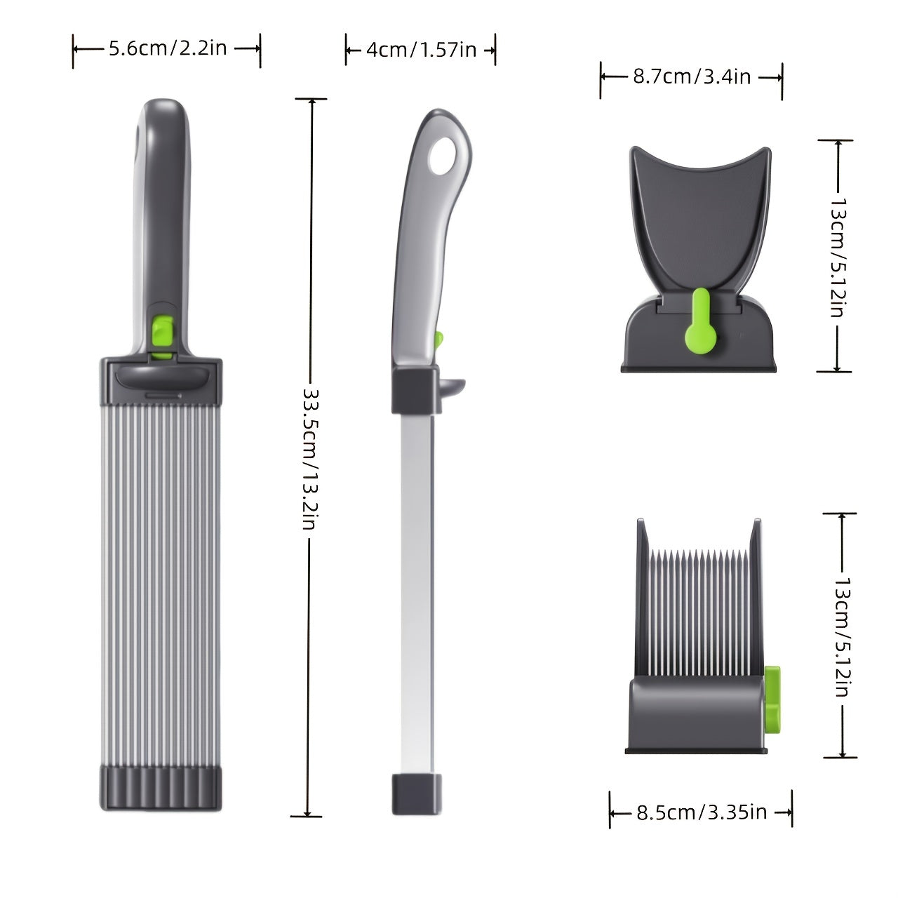 Yashil tutqichli zanglamaydigan po'latdan yasalgan qo'lda go'sht bo'laklash mashinasi to'plami, mol, losos, qo'y go'shti va sabzavotlar uchun ideal. Uyda pishirish, BBQ va issiq taomlar uchun mukammal.