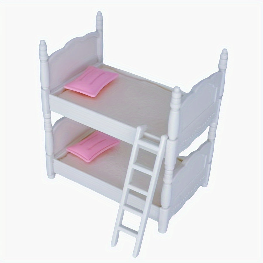 Modelo de litera de dormitorio miniatura para decoración y colección