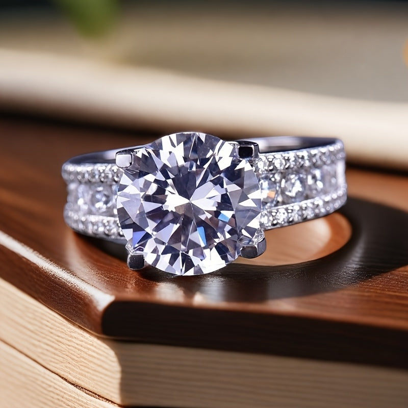 Sterling Silver Moissanite Engagement Ring 3/5/10 Carat Wedding Jewelry