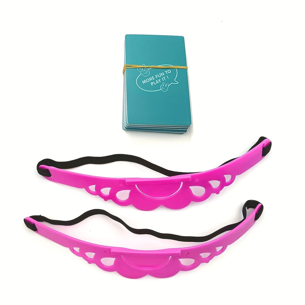 Family Guessing Card Game for Families Includes Headbands and 50 Durable Cards