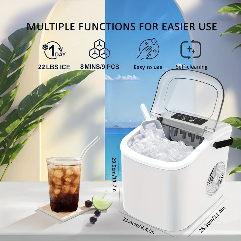 Countertop Portable Ice Maker Home Kitchen Camping Car with Handle
