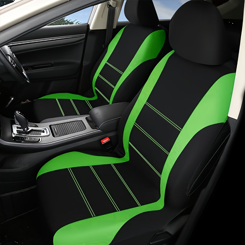 Universal Car Seat Covers Polyester Front Pair Gray Black Tan Blue Red Auto Seat Protectors