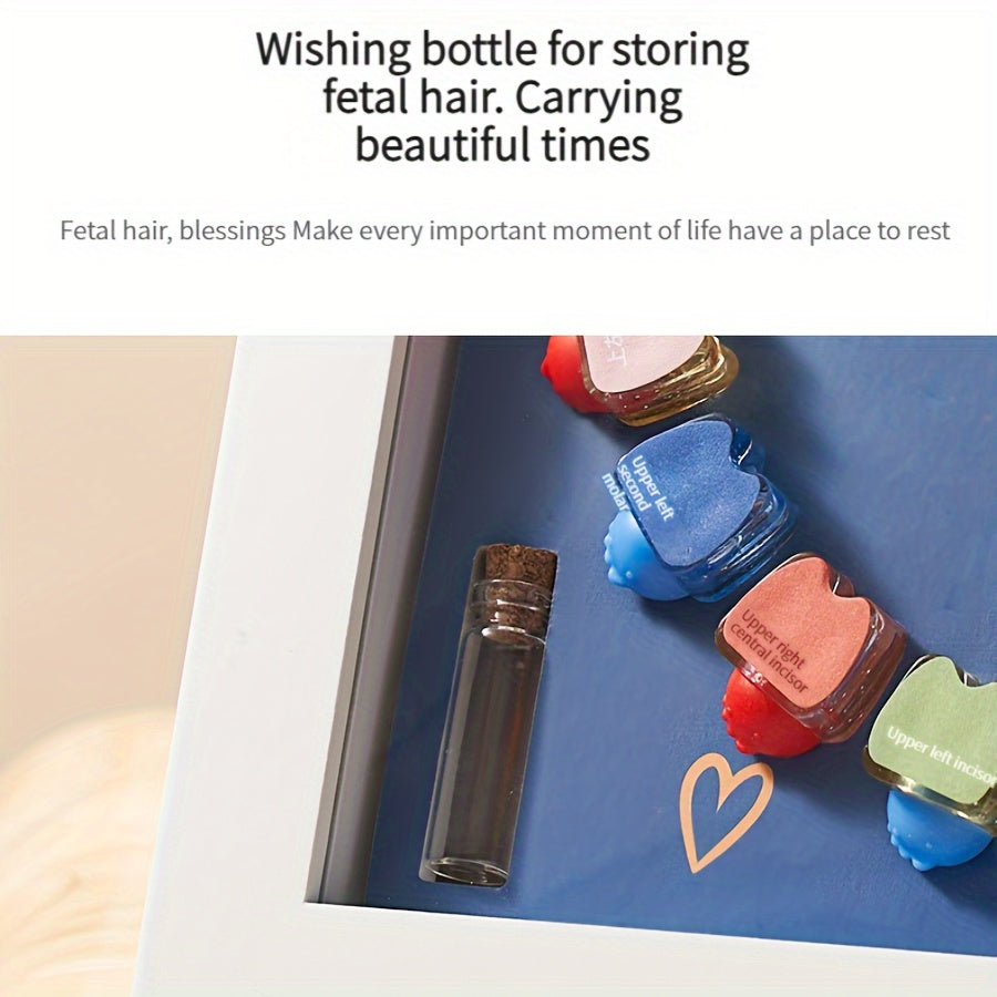 Children's Crystal Storage Box House Shape for Milk Teeth with Compartments