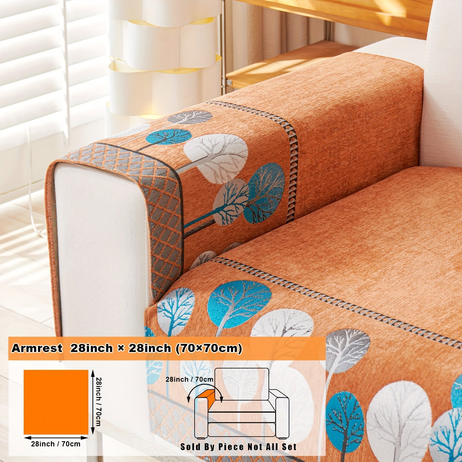 Bohemian Moonlit Trees Sofa Cover for Single to Quadruple Seaters Pet-Friendly Machine Washable Viscose