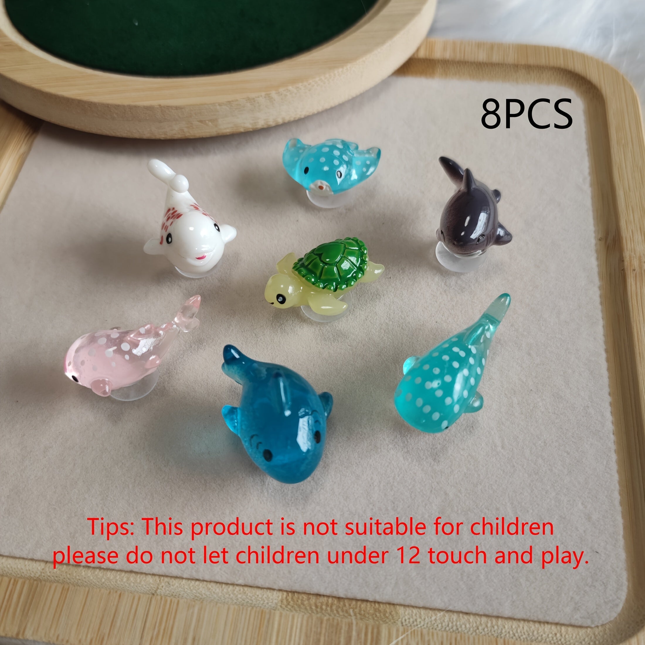 7 dona rang-barang okean hayvonlari poyabzal charm'lari - olib tashlanadigan ABS rezin bezaklar