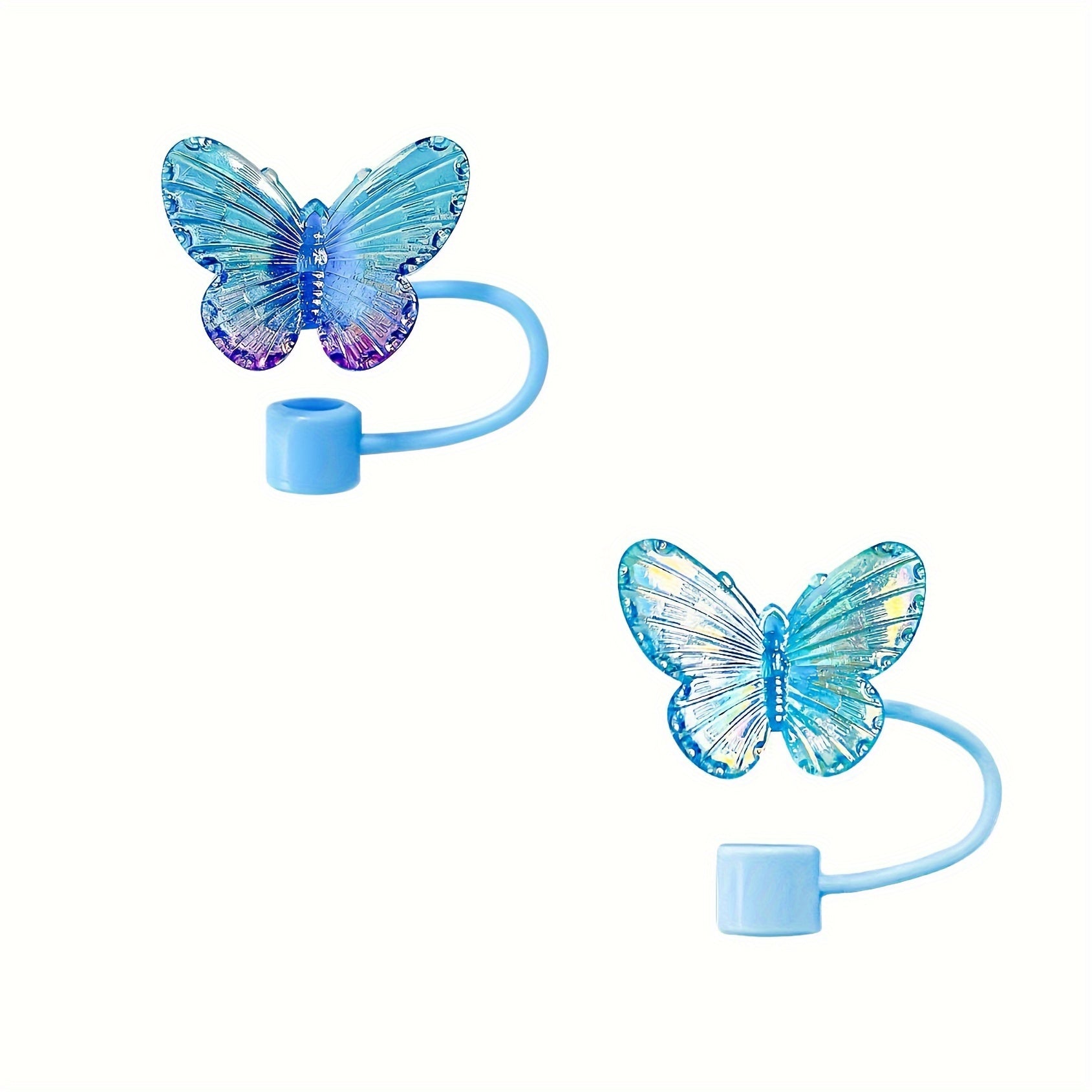 Silicone Butterfly Straw Toppers Set of 3 for 30 and 40 Oz Tumblers Reusable Drinking Straw Caps for Holidays and Parties