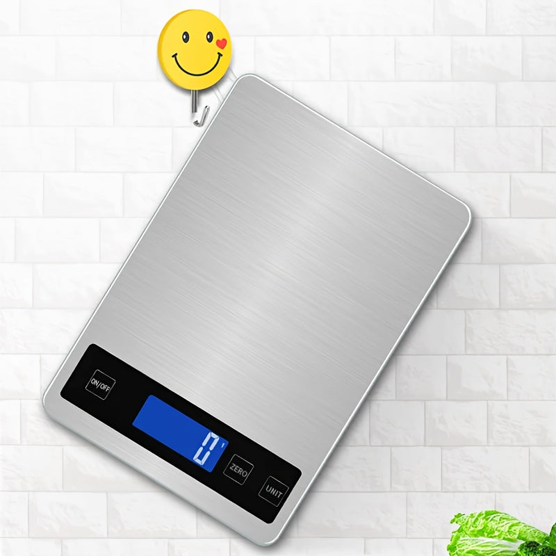 15kg Kitchen Scale with USB Rechargeable Battery Waterproof Food Safe Glass