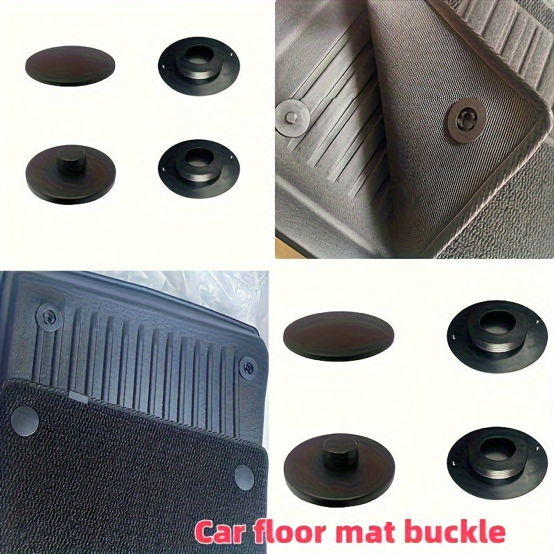 Universal Car Mat Fasteners 8 or 16 Pcs ABS Round Shape Secure Fit