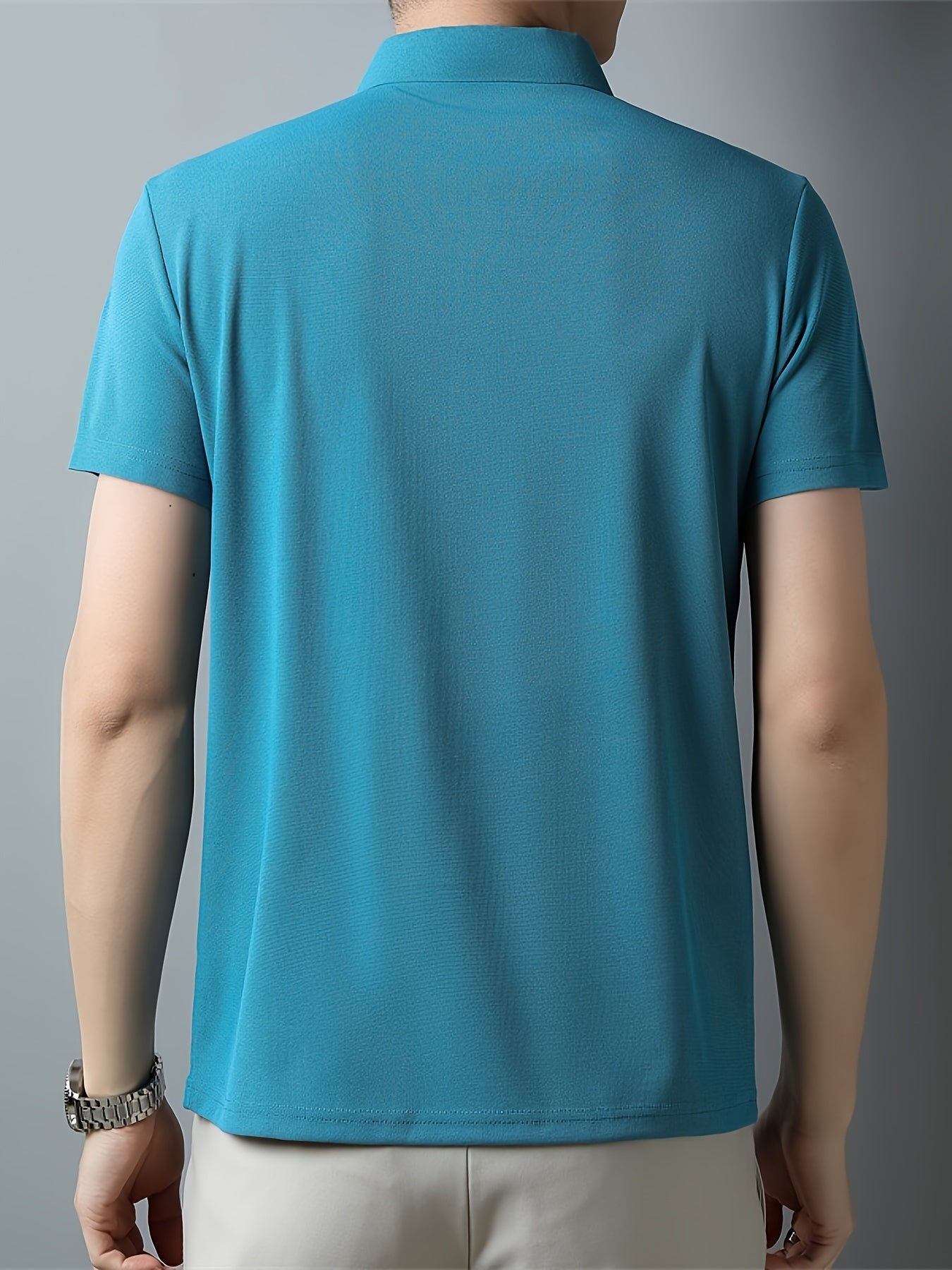 Yozgi golf va ochiq havoda faoliyatlar uchun erkaklar qisqa yengli Henley koftasi, tasodifiy va qulay sport ustki