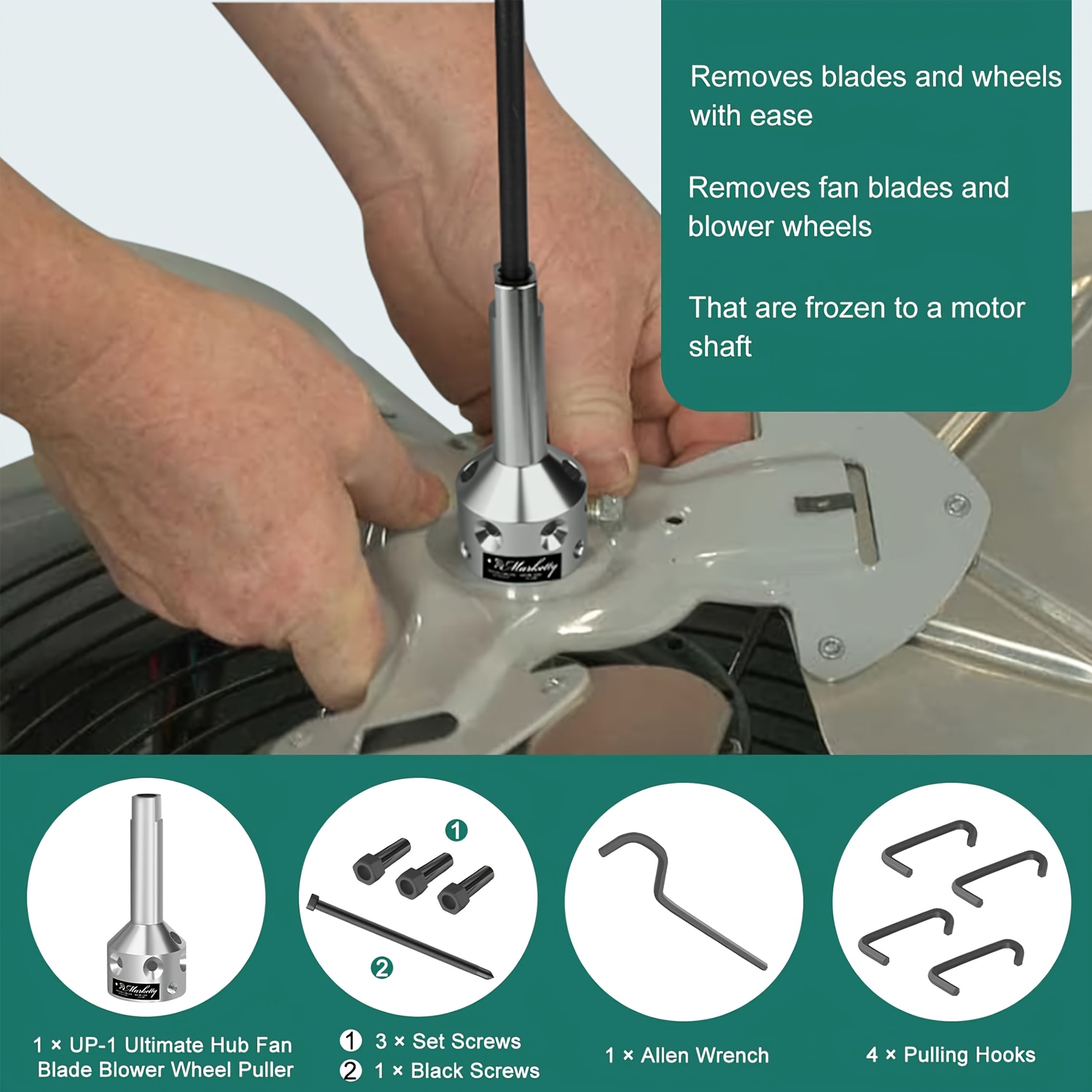 Extractor de cubo de rueda de 5/8 y 1/2 de diámetro, herramienta de reparación automotriz