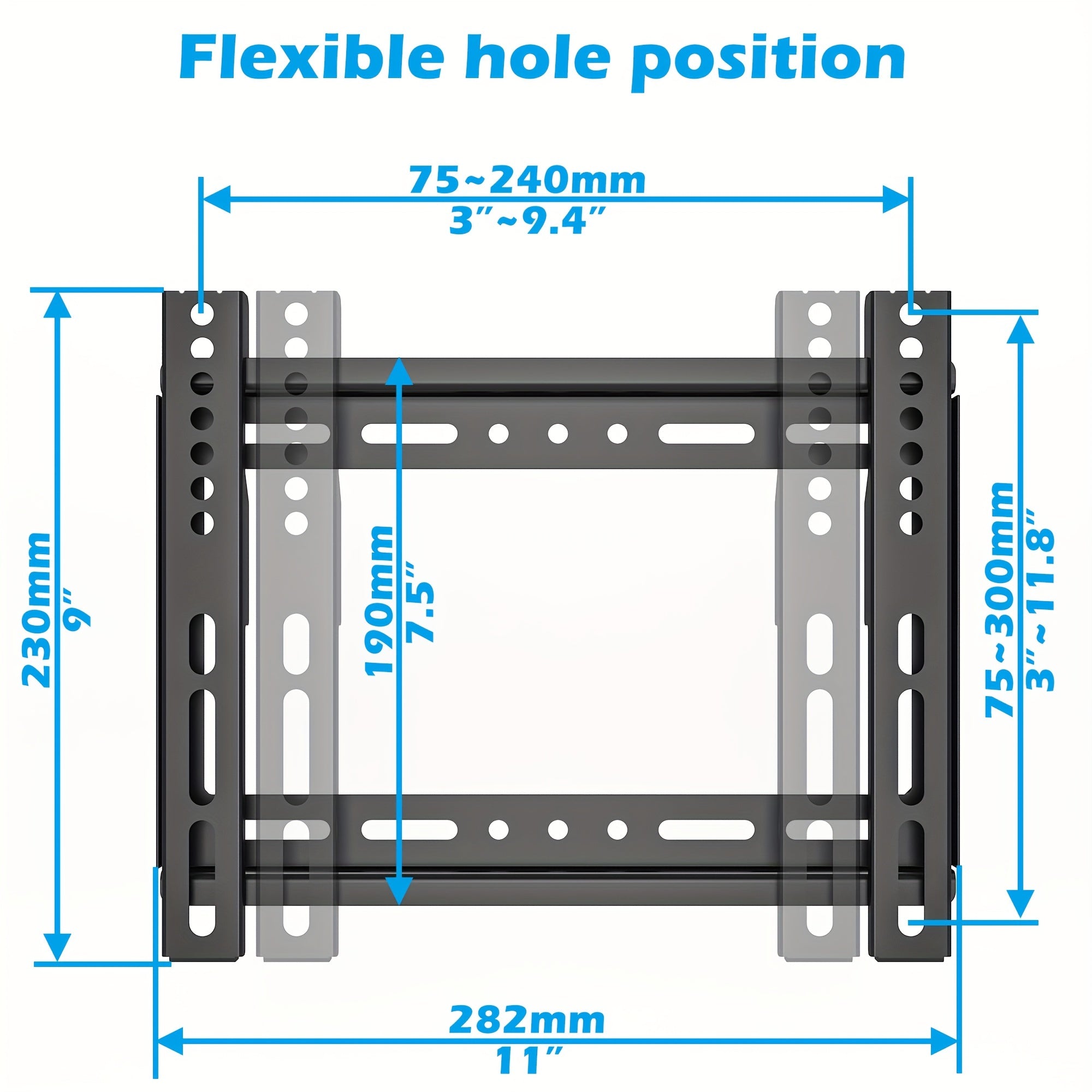 Universal TV Wall Mount for 66-109cm Flat Screen Monitors Black