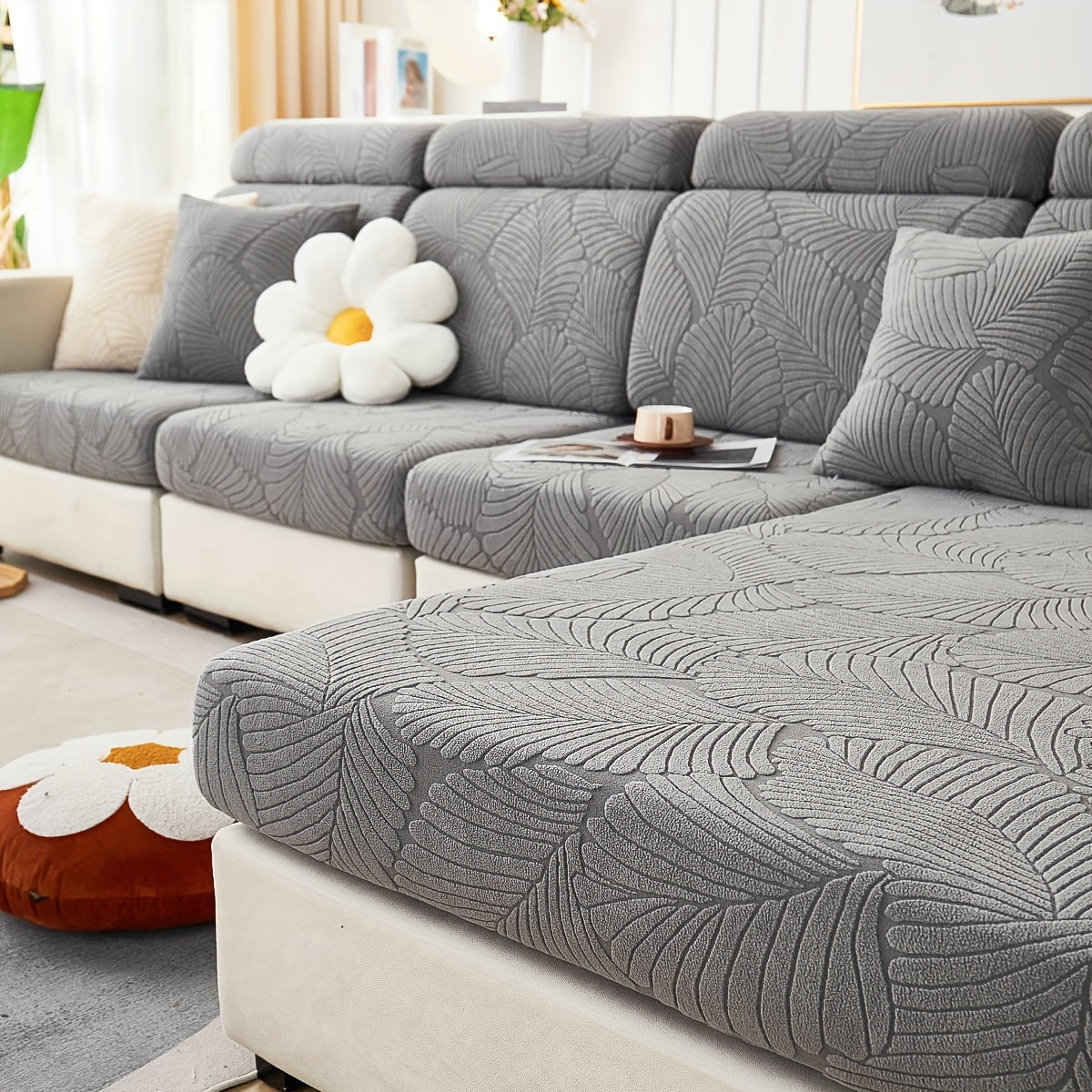 - Стильный, прочный жаккардовый чехол для дивана для гостиной, спальни, офиса.