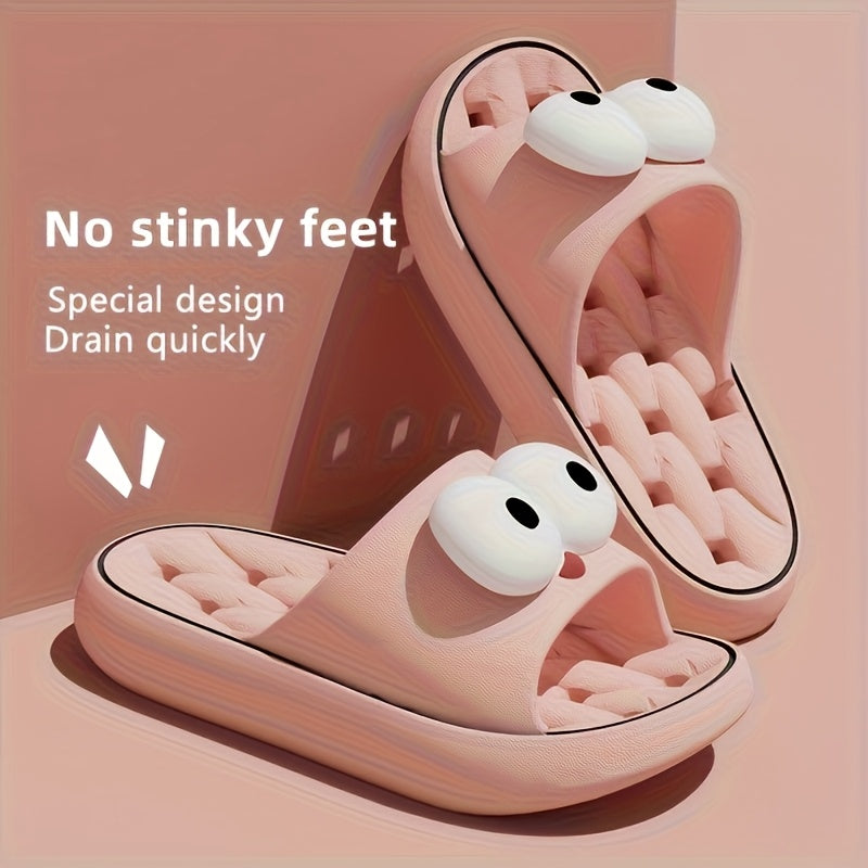 Unisex EVA Non-Slip Slippers Minimalist Striped House and Beach Shoes