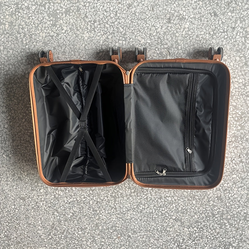 Women's 3-Piece Spinner Luggage Set Hard Shell ABS PC Lightweight TSA Lock Zipper Closure