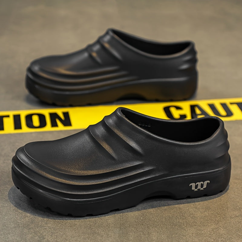 Unisex Kitchen Clogs Non-Slip Black EVA Food Service Shoes