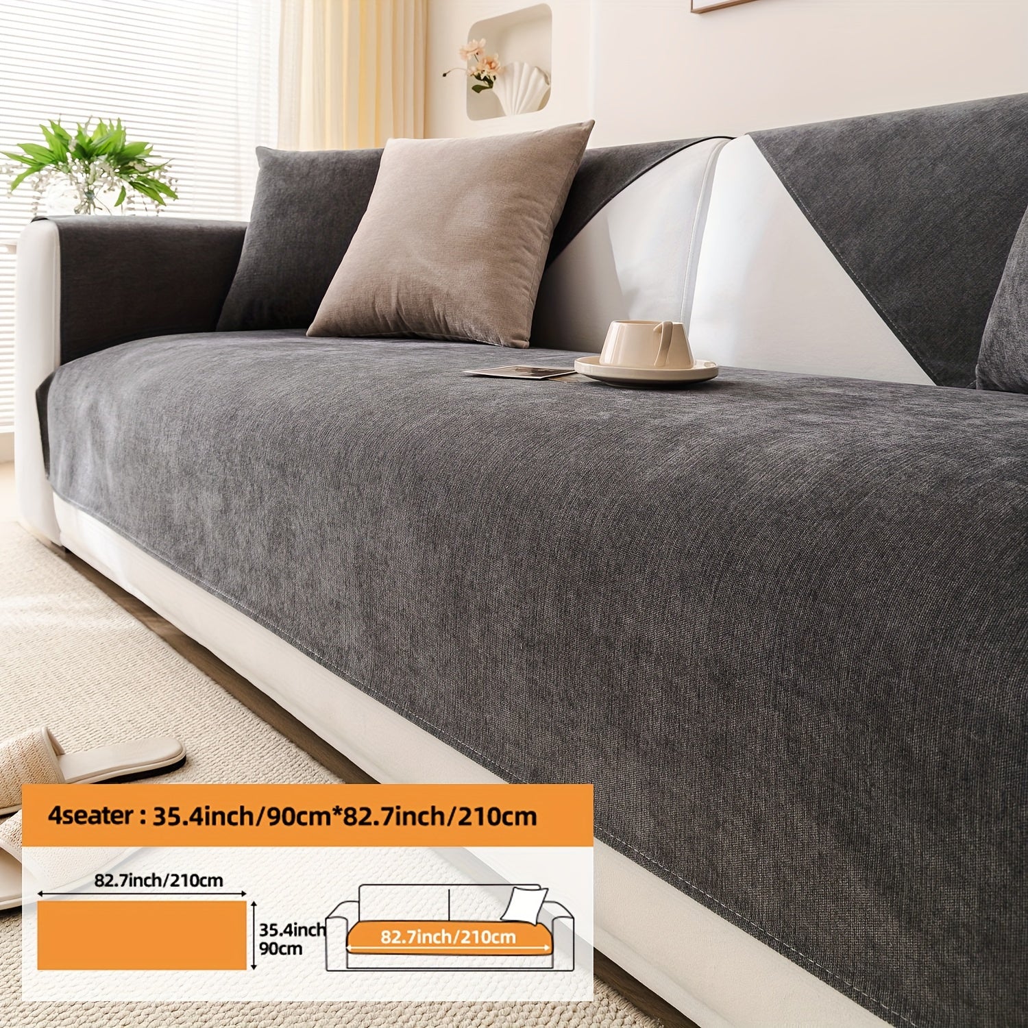 1 dona Chenille oddiy divan qoplamasi, barcha mavsumlar uchun universal qoplama, yostiq qopqog'i va orqa yostiq qopqog'ini o'z ichiga oladi. Divan yostiqlarini himoya qiladi, turli xonalar va uy bezaklari uchun mos keladi.