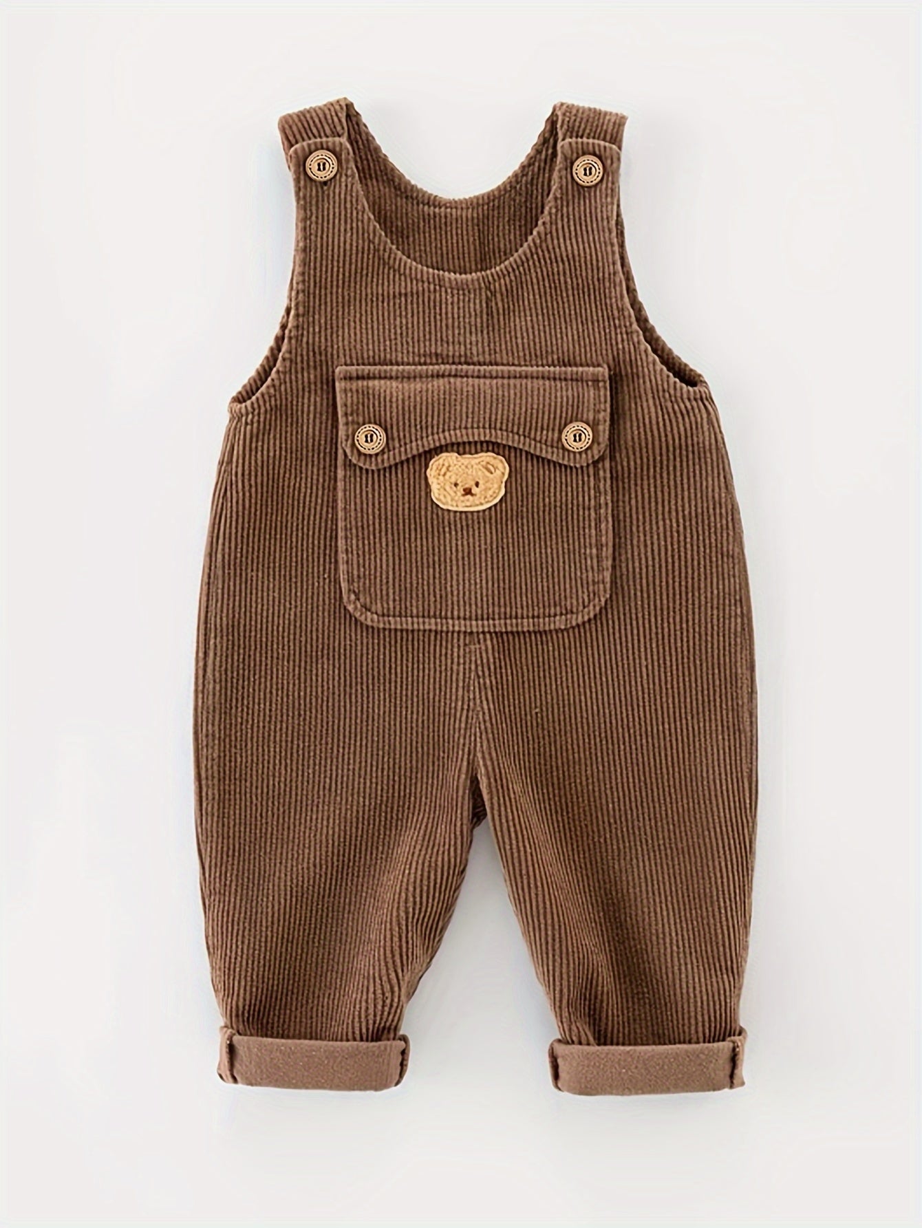 Детские комбинезоны из вельвета с карманами с животным принтом, универсальные, свободный крой