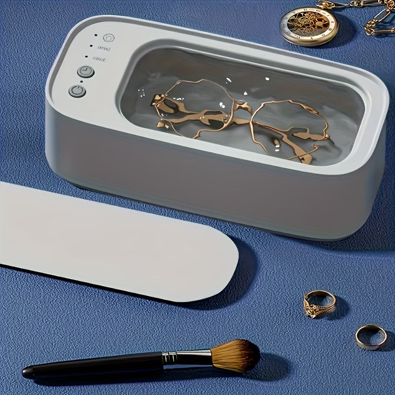 Limpiador ultrasónico portátil para joyas, máquina de vibración recargable para relojes, gafas y anillos