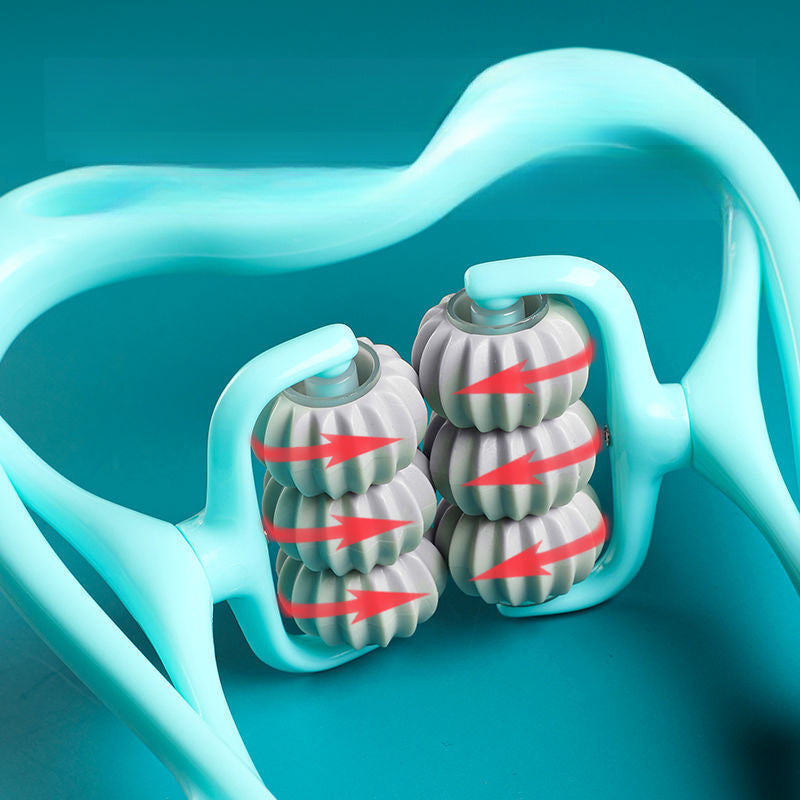 Ergonomik qo'l bilan bo'yin va yelka massaj qiluvchi, taranglikni kamaytirish uchun ko'p funksiyali yoğurma valiklari bilan. Bo'yin kuchlanishini kamaytiradi, batareya talab qilinmaydi.