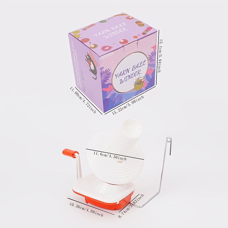 Yarn Winding Tool for Organizing and Managing Household Yarn Balls Red Handheld Winding Device