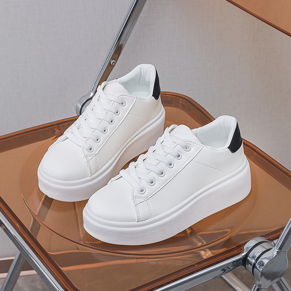 Women's Black White High-Top Sneakers Casual Breathable All-Season Shoes