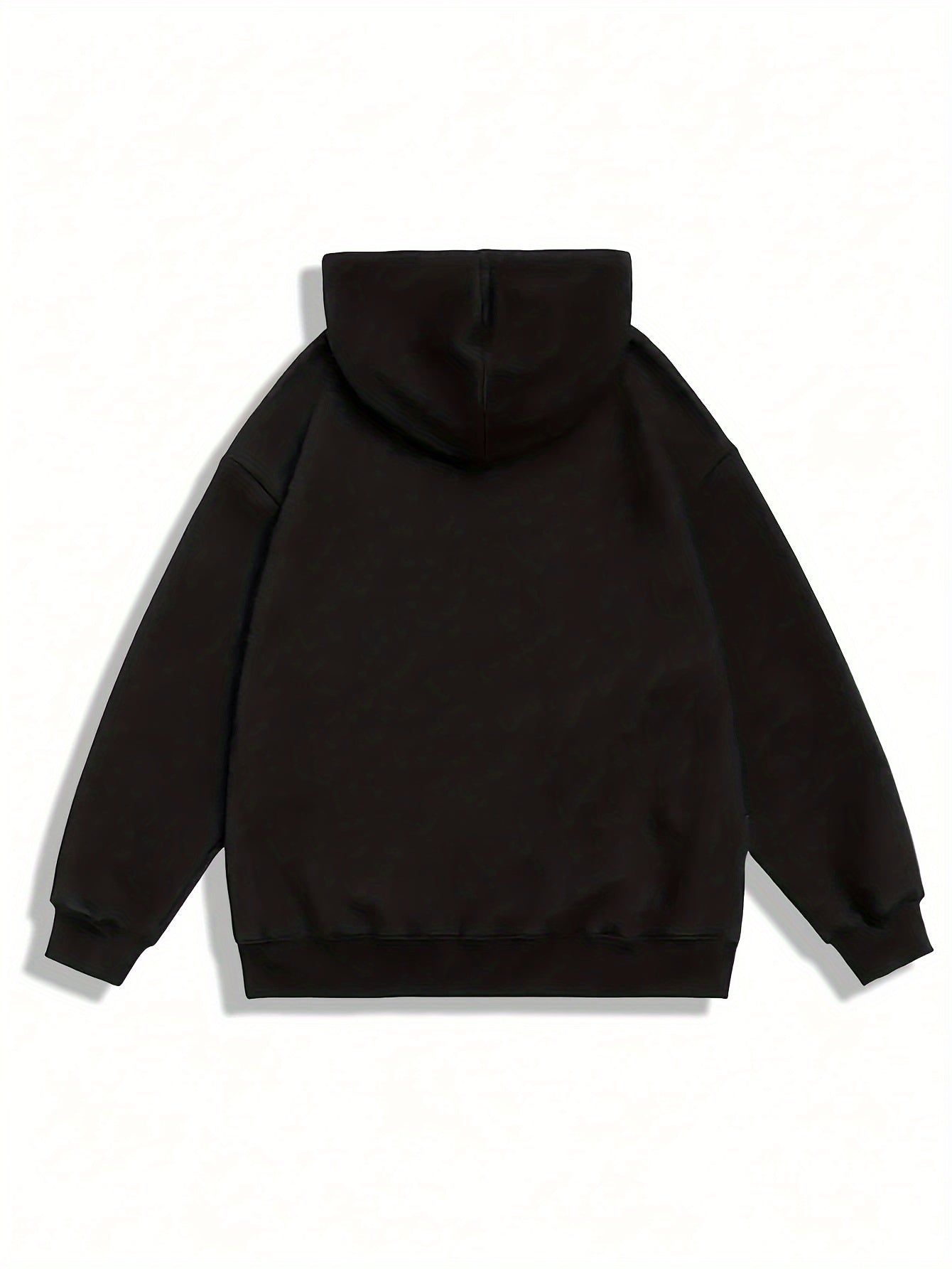 Plus Size Casual Hoodie with Wheat Ear Print 100% Polyester Hooded Knit Fabric