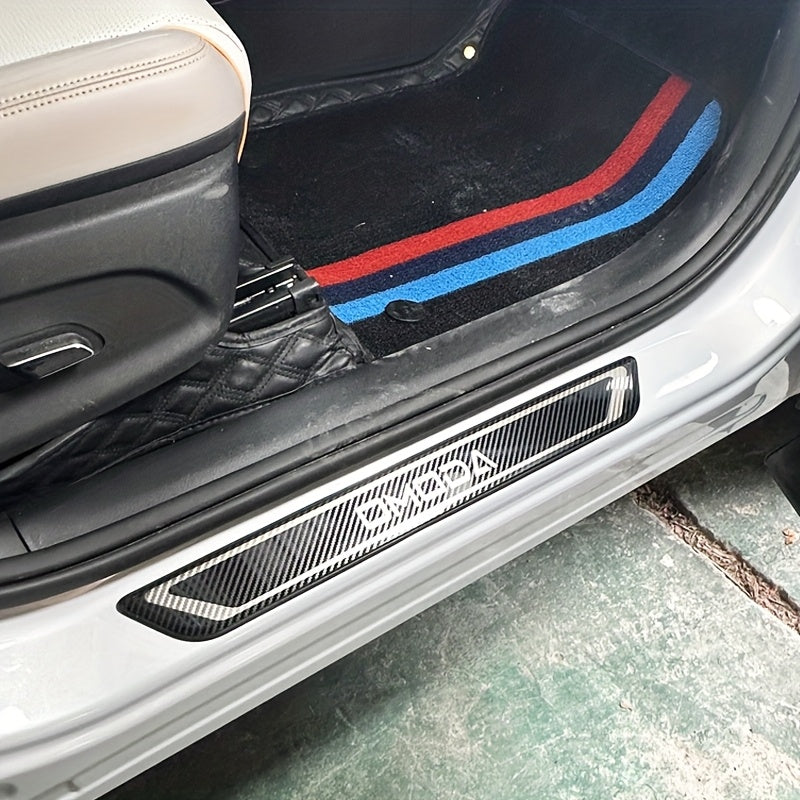 4 dona zanglamaydigan po'latdan yasalgan eshik chegarasi chiziqlari avtomobillar uchun, chizishga qarshi, 5 rang