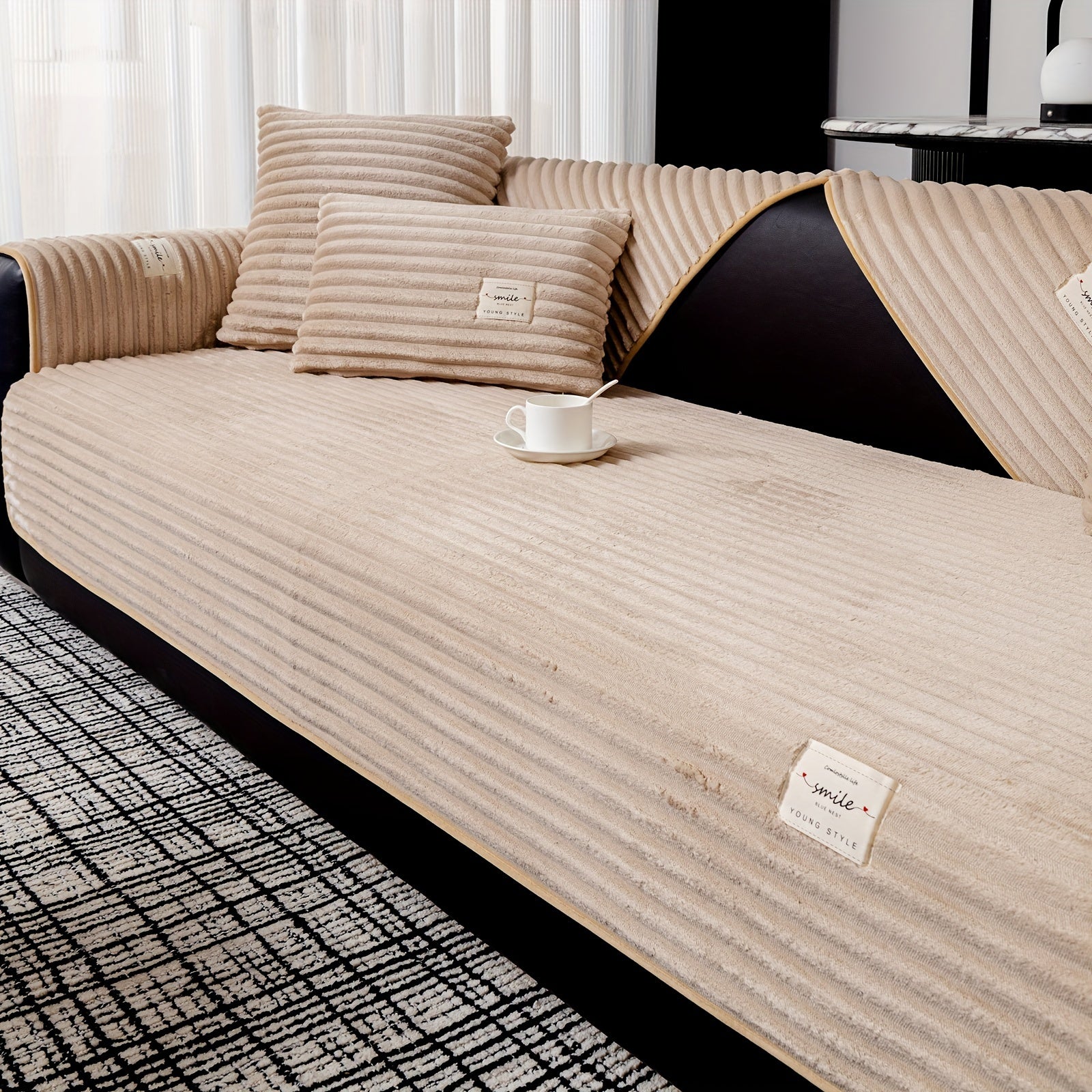 Плюшевый чехол на диван из бархата, противоскользящий, для домашних животных, моющийся в машине, современный стиль, все размеры