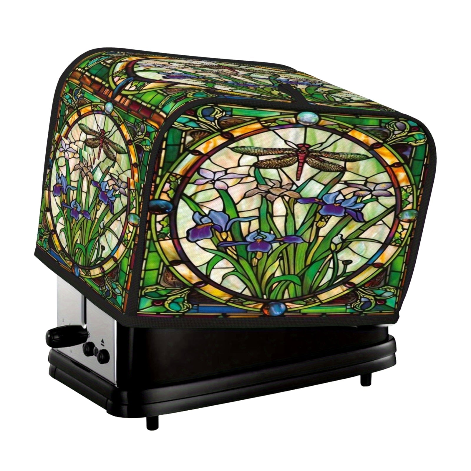 Stained Glass Toaster Cover 2-Slice Dustproof Anti-Fingerprint Kitchen Protector