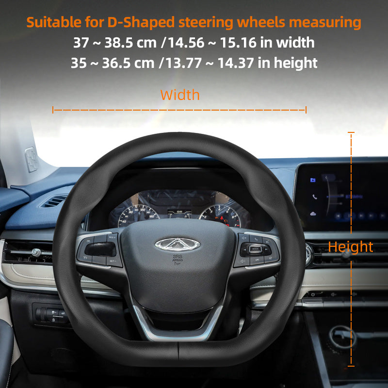 Universal Leather Steering Wheel Cover Breathable Thin Car Accessory Black Burgundy Brown