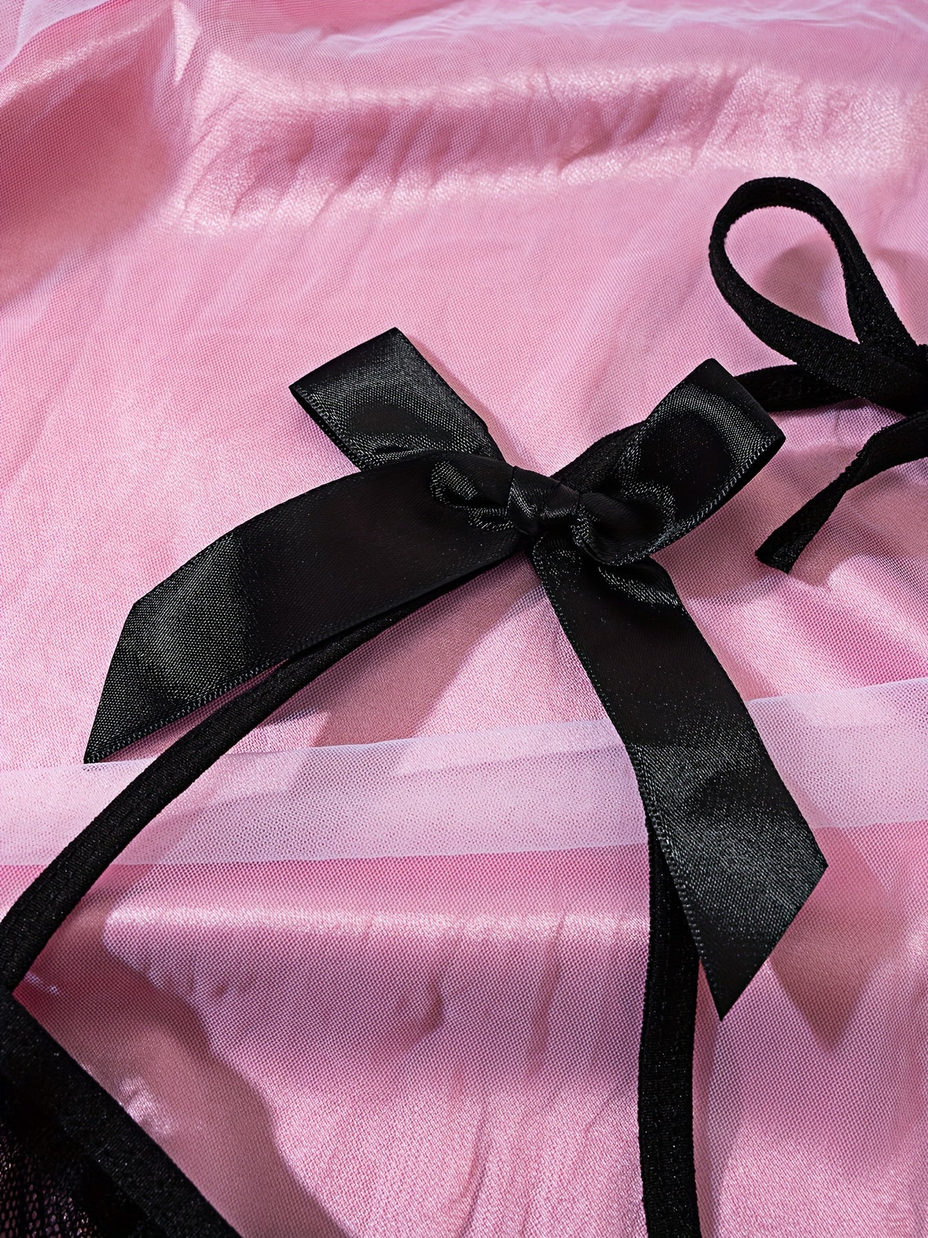 Women's Black Backless Babydoll Lingerie with Halter Neck and High Slit