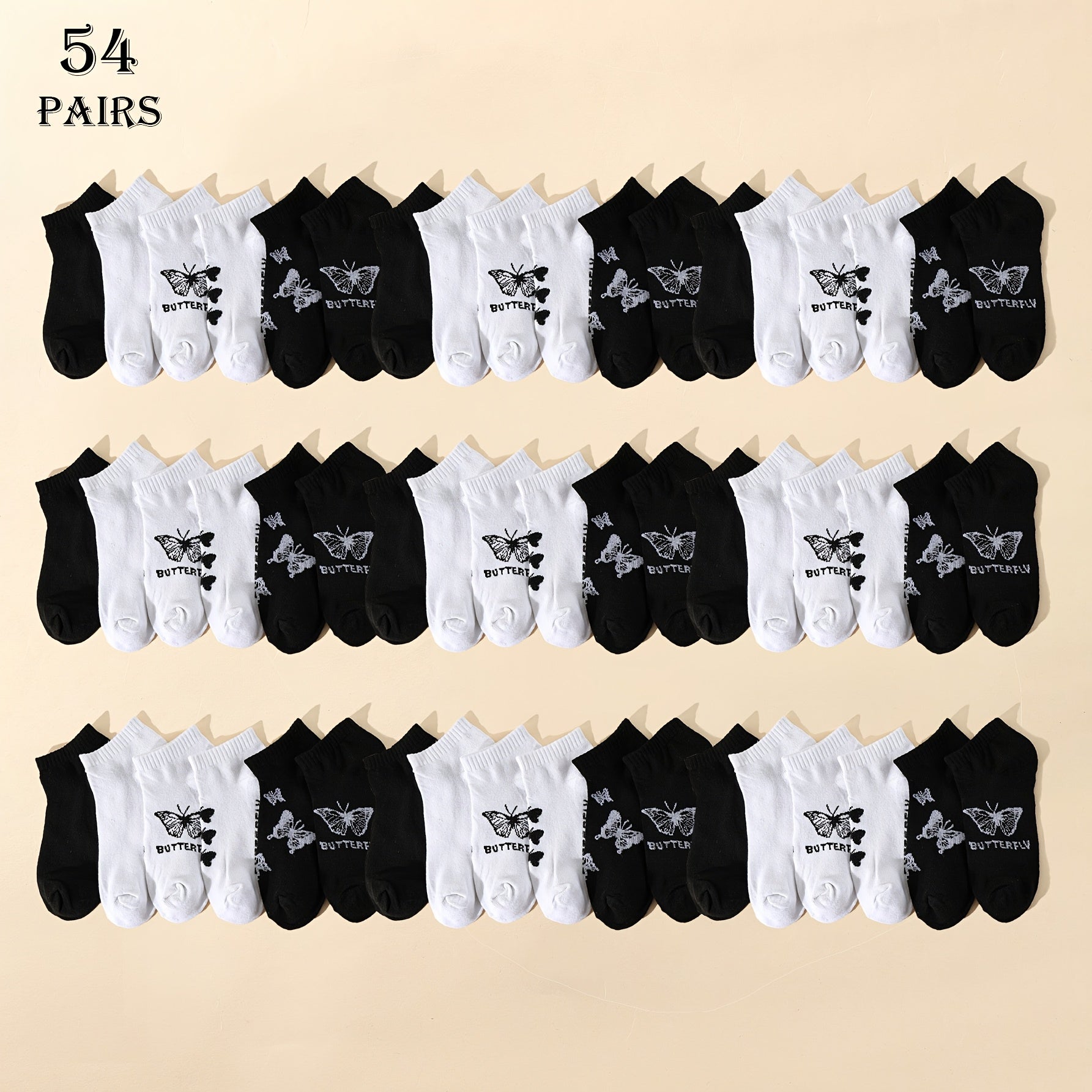 Lightweight Breathable Ankle Socks Pack of 10 20 40 60 for Sports and Daily Wear