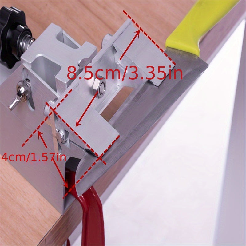 Alüminiy pichoqni qirqish uchun 3 bosqichli tizim, 360° klamp va qirqish toshlari bilan