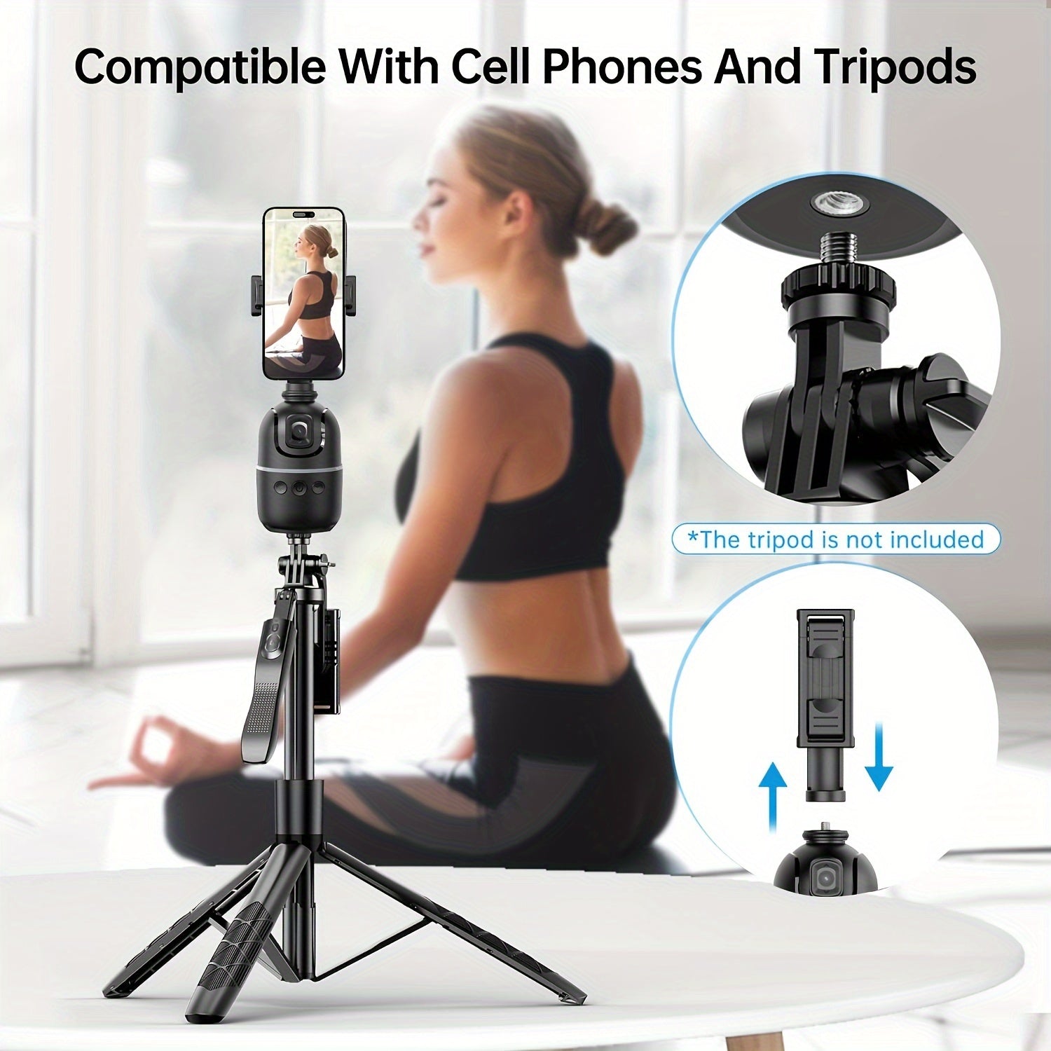 360-Degree Smartphone Gimbal Stabilizer with Auto Tracking Anti-Shake Live Streaming