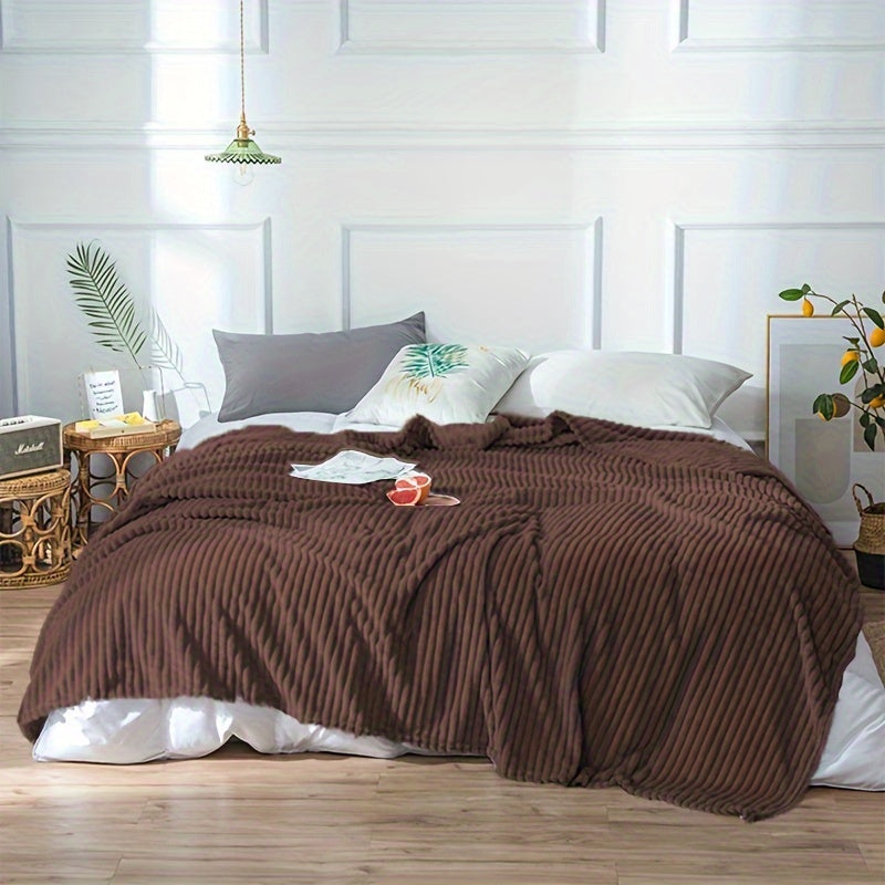 Plush Blanket with Drawstring Solid Color Throw Blanket Multi-Functional Gift for All Seasons