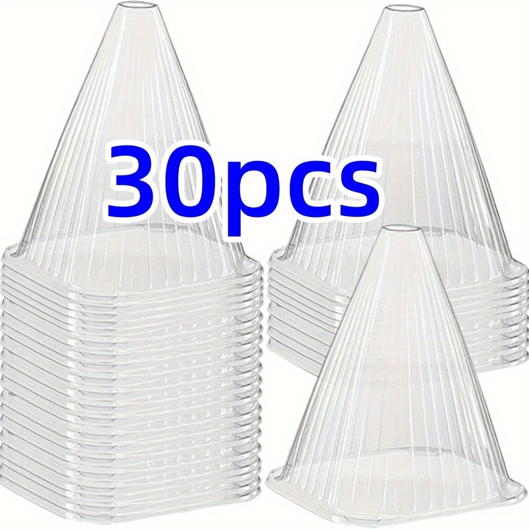 Плантенхуд набор из 20/30/50 защищает от мороза и слизней, 22x19x19 см, прозрачный.