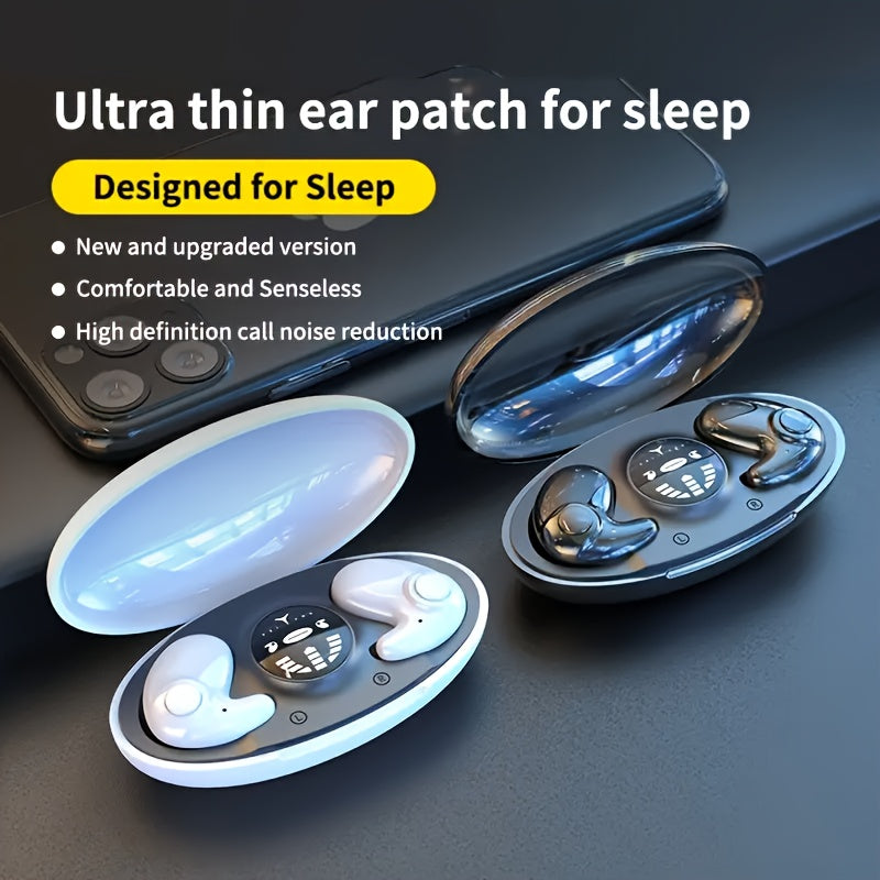 Wireless Sleep Headphones On-Ear Sports Earbuds with Noise Reduction Microphones and Wireless 5.0 for iOS Android Gaming