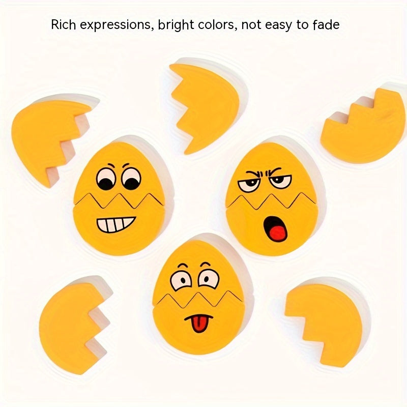 Wooden Puzzle Game for Children Promotes Emotional Expression Focus Training for Boys and Girls