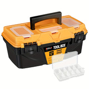 38.1cm Plastic Hardware Toolbox for Electricians and Woodworkers Storage Case