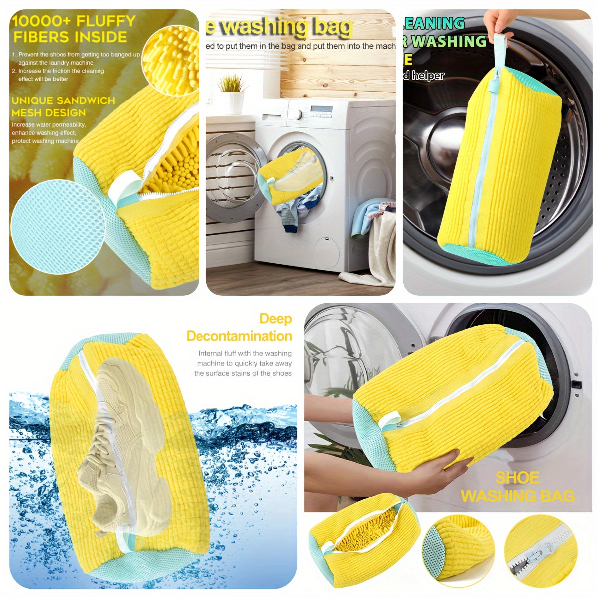 Cross-Border Shoe Washing Bag for Home Use Protects Shoes from Deformation 1 or 2 Pieces
