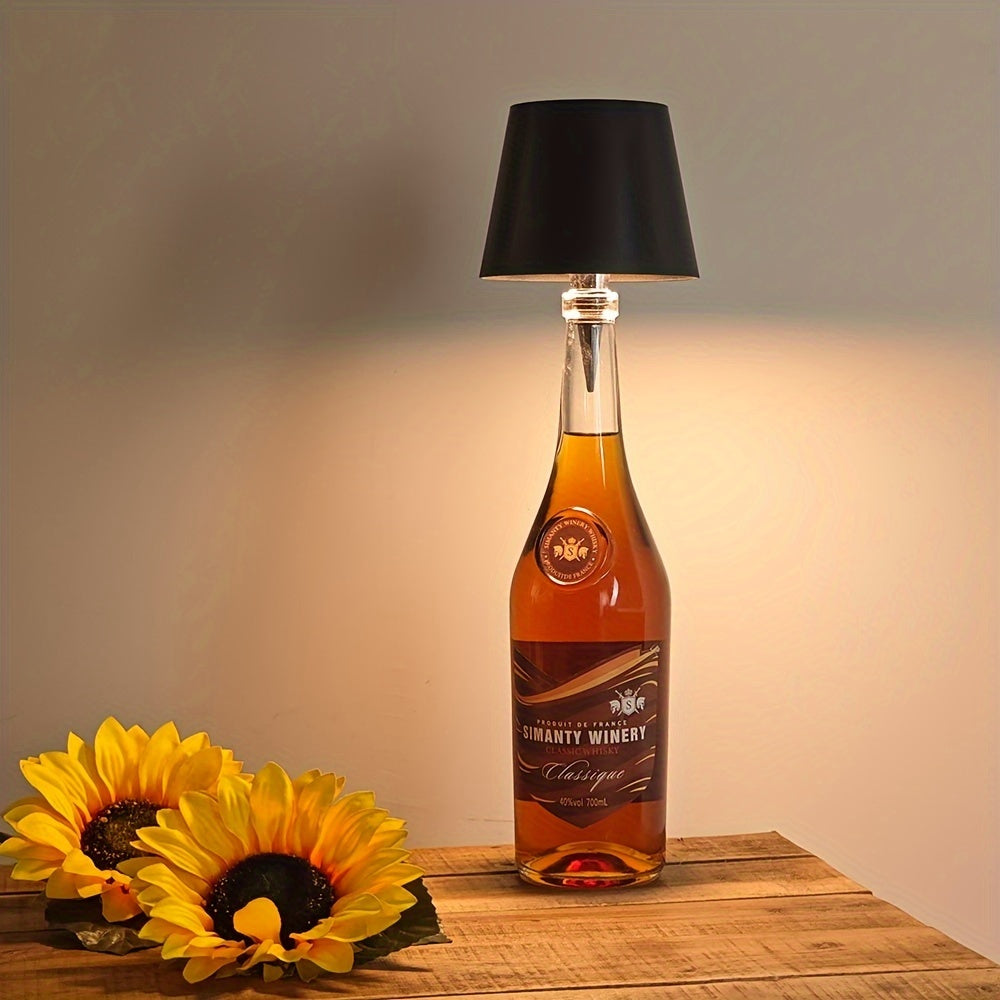 Rechargeable Touch Control Table Lamp with 3 Color Temperatures Oil Rubbed Finish Metal Plastic Space Theme Pagoda Shade