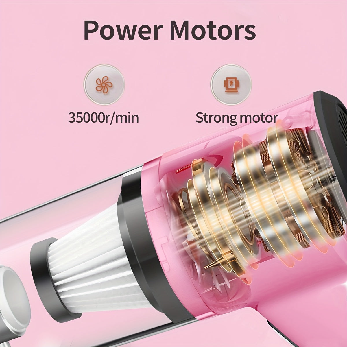 Портативный ручной автомобильный пылесос с насадкой-щелью и возможностью влажной и сухой уборки