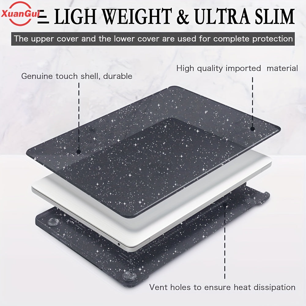 Glitter Star Waterproof Hard Shell Laptop Case for MacBook Models